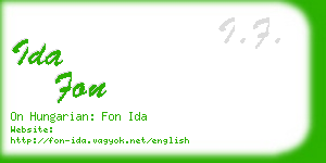 ida fon business card